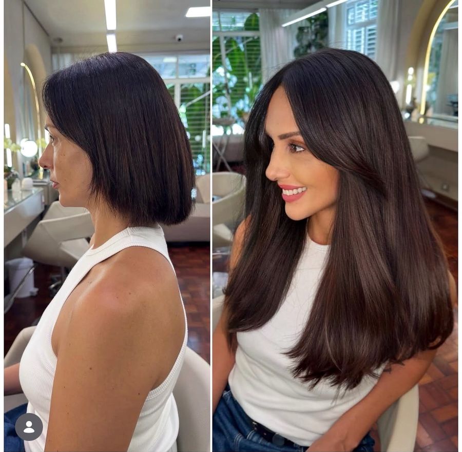 Antes e depois com mega hair da +Cabelo, 3
